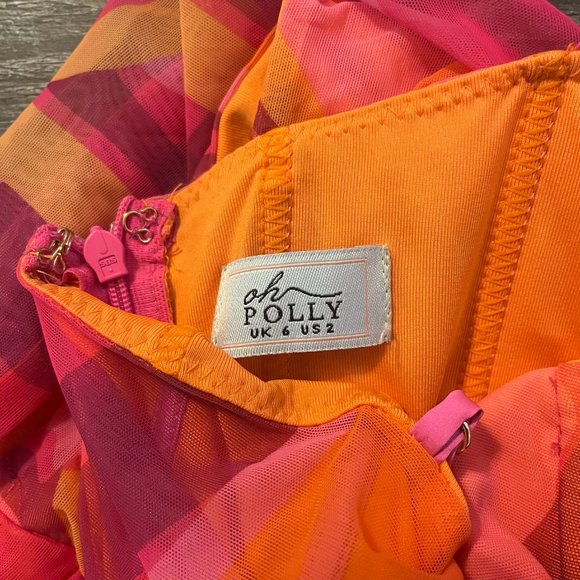 Oh Polly Heatin' Up Ruched Corset Mini Dress in Pink Print - Picture 6 of 7